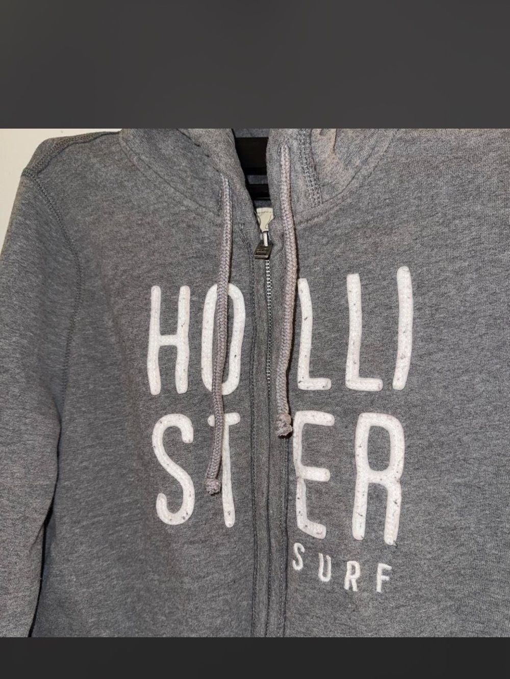 Gray Hollister Co. zip up hoodie